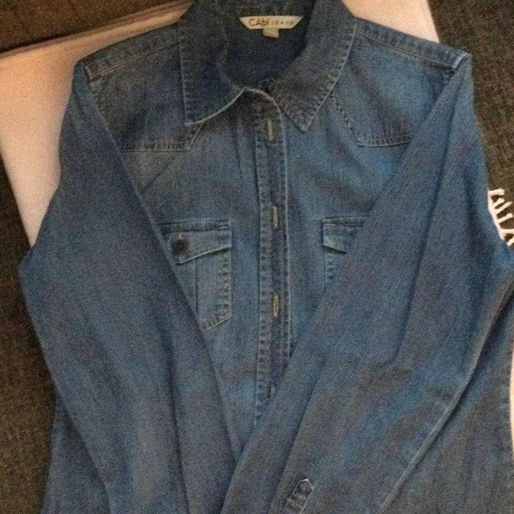 Cabi denim shirt/jacket, tapered